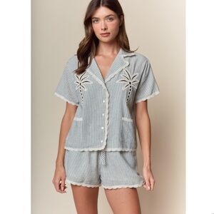 711. Crocheted palm tree pajama set